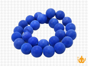 10mm Matte Turquoise Jade Round Beads 15.5" dyed [10b75m]