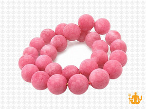 10mm Matte Rhodonite Jade Round Beads 15.5" dyed [10c54m]