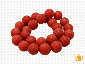 10mm Matte Red Agate Round Beads 15.5" heated [10f10m]