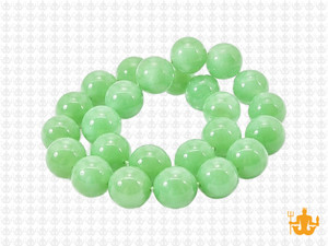 10mm Polish & Matte Chrysprase Round Beads 15.5" synthetic [10x31]