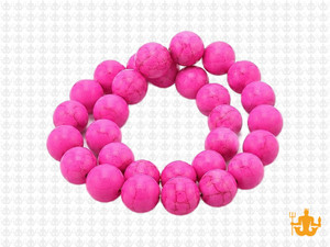 10mm Matte Pink Magnesite Round Beads 15.5" [10tfm]