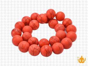 10mm Matte Orange Magnesite Round Beads 15.5" [10thm]