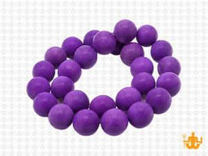 10mm Matte Purple Magnesite Round Beads 15.5" [10tpm]