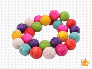 10mm Matte Mix Magnesite Round Beads 15.5" [10txm]
