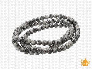 4mm Picasso Agate Round Beads 15.5" natural [4r43]