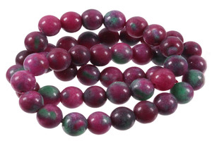 12mm Matte Watermelon Agate Round Beads 15.5" dyed [12r39m]