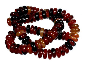 10mm Natural Agate Rondelle Beads 15.5" [a319a]