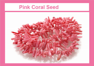8-12mm Pink Coral Seed Beads 15.5" dyed [k12p]