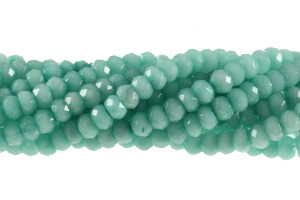 8mm Amazonite Faceted Rondelle Beads 15.5" synthetic [sc3d51]
