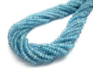 4mm Turquoise Jade Faceted Rondelle Beads 15.5" dyed [sc1b75]