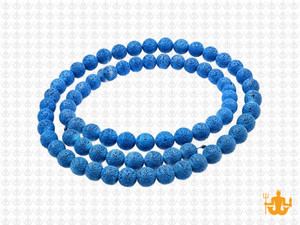 4mm Volcano Turquoise Lava Round Beads 15.5" dyed [4kt]