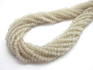 6x4mm Moonstone Opalite Faceted Rondelle Beads 15.5" synthetic [sc2a43]