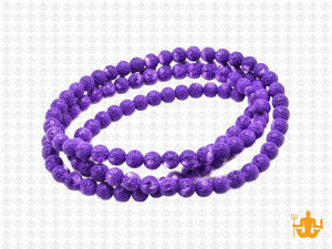 4mm Volcano Purple Lava Round Beads 15.5" dyed [4kp]