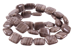 12mm Zebra Agate Puff Square Beads 15.5" natural [s5d43-12]