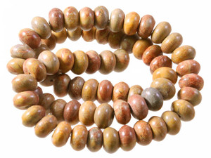 10mm Picture Jasper Rondelle Beads 15.5" natural [wa266]