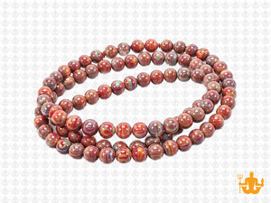 4mm Rainbow Lace Malachite Round Beads 15.5" synthetic [4r49x]