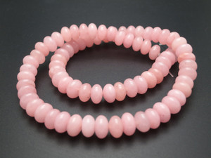 8mm Rose Quartz Rondelle Beads 15.5" dyed [s3b1]