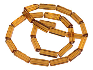 4x13mm Citrine Cube Beads 15.5" synthetic [u81a7]