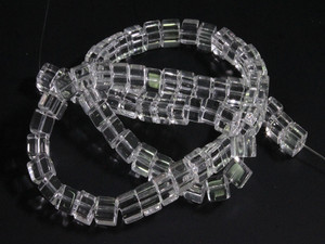 6x6mm Crystal Cube Beads 15.5" synthetic [u79a5]