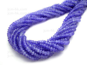 4mm Sky Agate Faceted Rondelle Beads 15.5" dyed [h6b6-4]