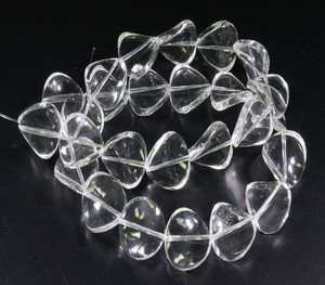 16mm Crystal Twisted Beads 15.5" synthetic [u87a5]