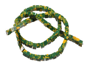 4x4mm Apple Azurute Cube Beads 15.5" synthetic [s1f5-4c]