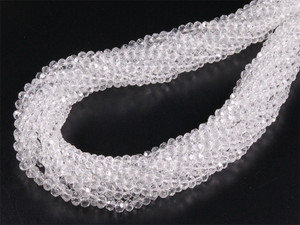 4mm Crystal Faceted Rondelle Beads 15.5" synthetic [sc1a5]