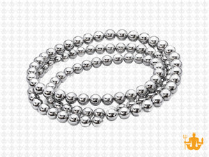 4mm Hematite Silver Round Beads 15.5" coated [4a21s]