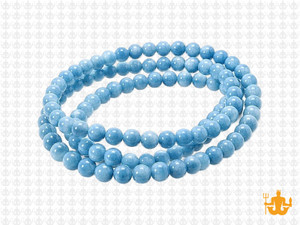 4mm Aquamarine Round Beads 15.5" dyed quartz [4r75]