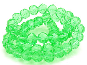8mm Green Quartz Faceted Round Beads 15.5" synthetic [c8a37]