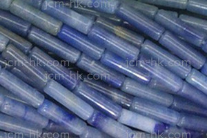 4x13mm Sky Quartz Tube Beads 15.5" dyed [h1b6]