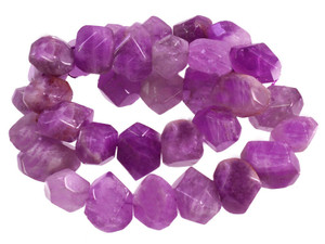 18-20mm Amethyst Faceted Nugget Beads 15.5" natural [h25p]