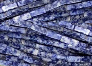 4x13mm Denim Lapis Cube Beads 15.5" natural [h2b27]