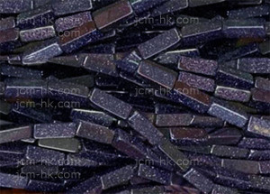 4x13mm Blue Goldstone Cube Beads 15.5" synthetic [h2d25]