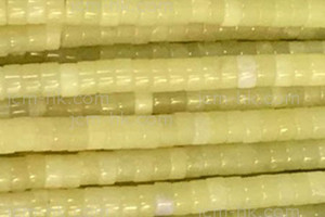 6mm Olivine Jade Heishi Beads 15.5" natural [h4b38-6]