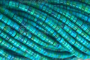 6mm Azurite Chrysocolla Heishi Beads 15.5" dyed [h4d41-6]