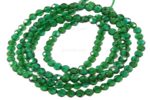 2mm Green Quartz Faceted Round Beads 15.5" dyed [h5a37-2]