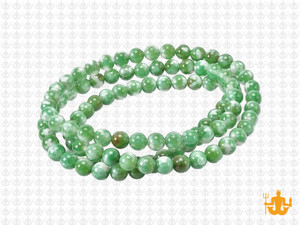 4mm Green Dot Agate Beads 15.5" dyed [4g5g]