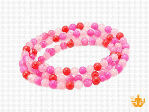 4mm Mix Pink Jade Round Beads 15.5" dyed [4x21]