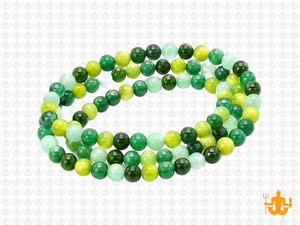 4mm Mix Green Jade Round Beads 15.5" dyed [4x18]
