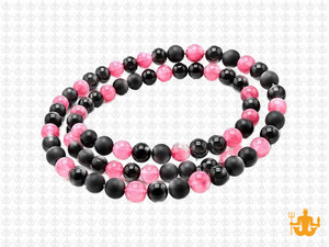4mm Agate & Pink Jade Round Beads 15.5" dyed [4x17]