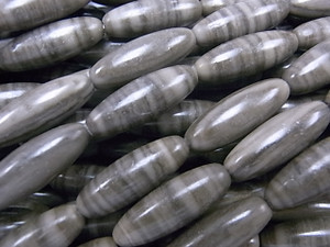 8x22mm Zebra Agate Oval Beads 15.5" natural [s2d43-8]