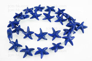 15mm Lapis Magnesite Star Fish Beads 15.5" [t451l]