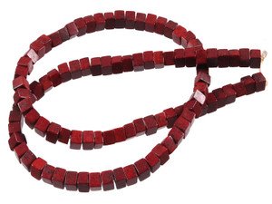 4x4mm Coffee Magnesite cube Beads 15.5" [t542c]