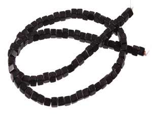 4x4mm Black Magnesite cube Beads 15.5" [t542k]