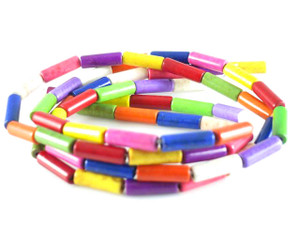 4x13mm Mix Magnesite Tube Beads 15.5" [t543x]