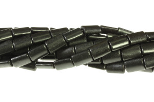 10x14mm Black Magnesite Pillow Beads 15.5" [t548k]