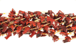 15x20mm Coffee Magnesite Dolphin Beads 15.5" [t402c]