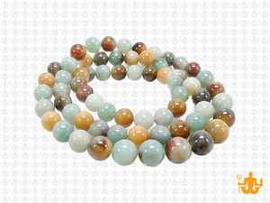 6mm Gold Black Amazonite Round Beads 15.5" natural [6r36]