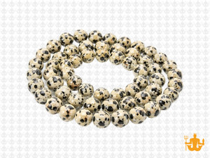 6mm Dalmatian Jasper Round Beads 15.5" natural [6b23]